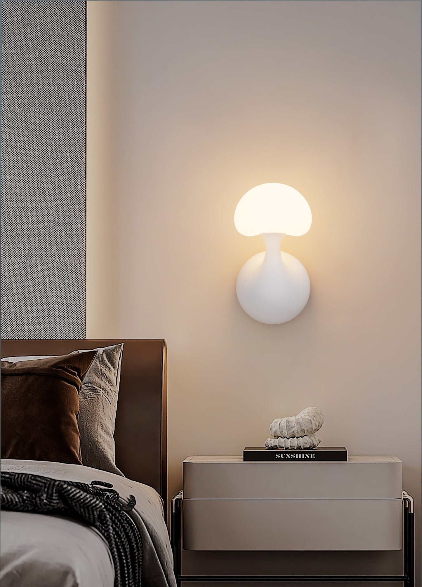 Mushroom Shaped Ceramic Wall Lamp