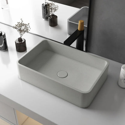 CSK-1006 Rectangular Gray Bathroom Cement Washbasin