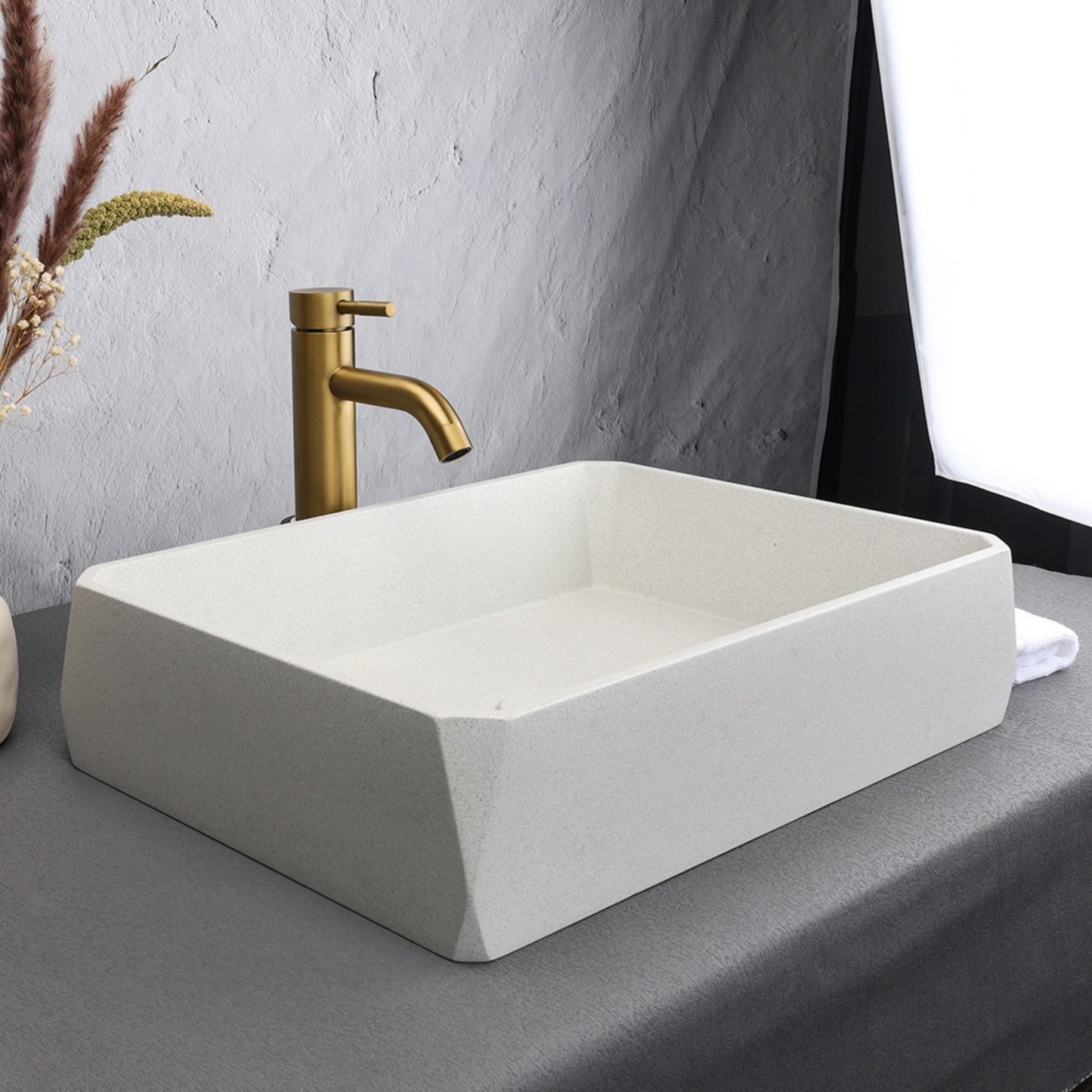 CSK-1009 Minimally Designed Cement Countertop Basin