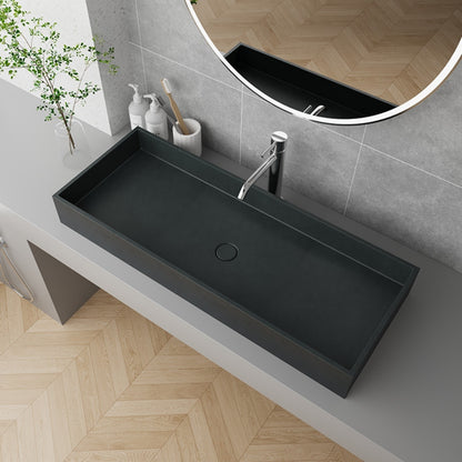 CSK-1012C Thin Rectangular Bathroom Cement Basin