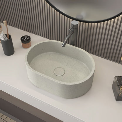 Cement Elliptical Platform Basin