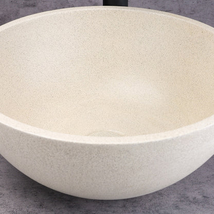 Gray Circular Cement Platform Basin