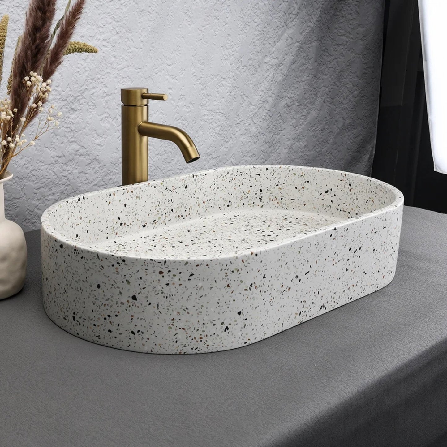 White Cement Basin for Home Decoration