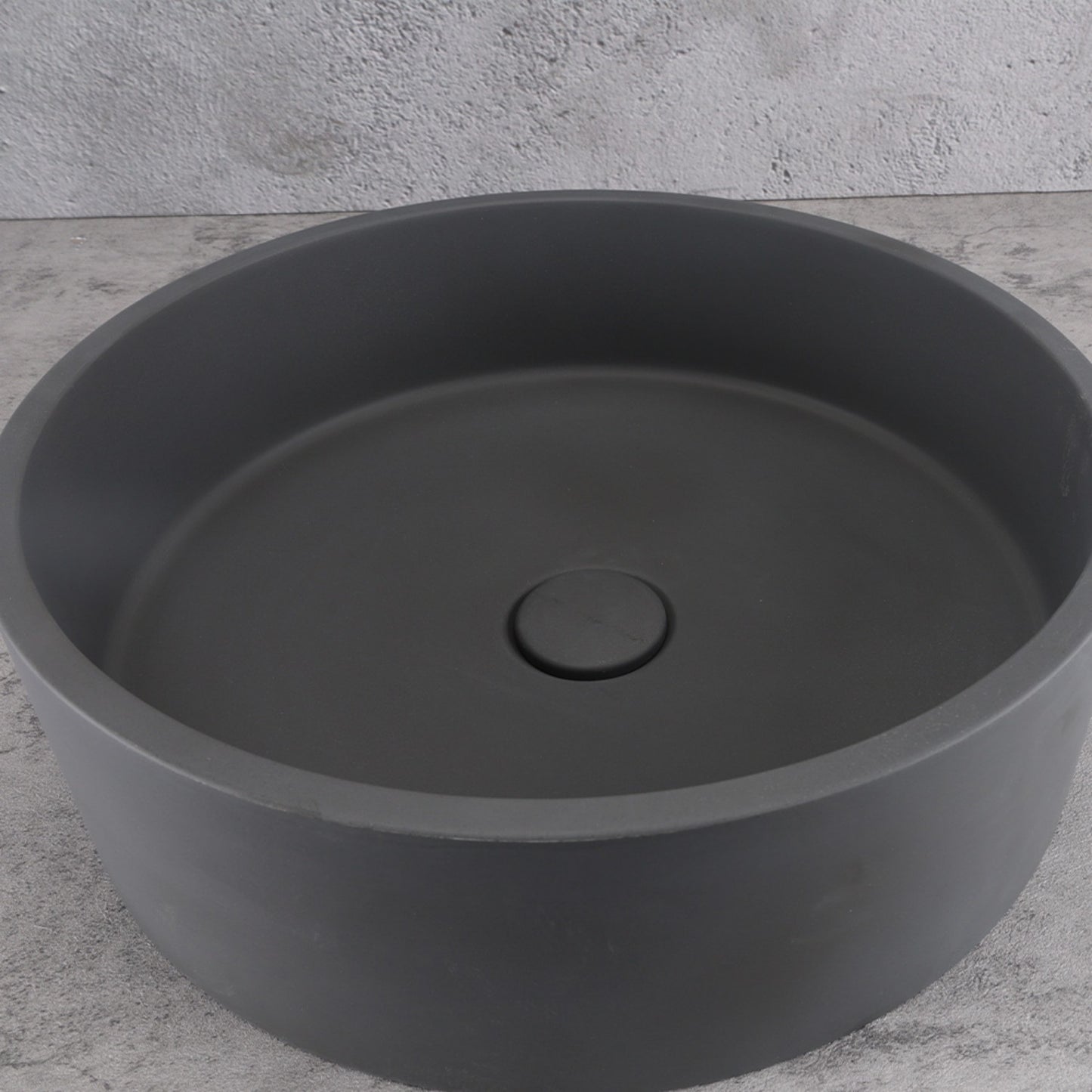 Circular Bathroom Cement Countertop Basin