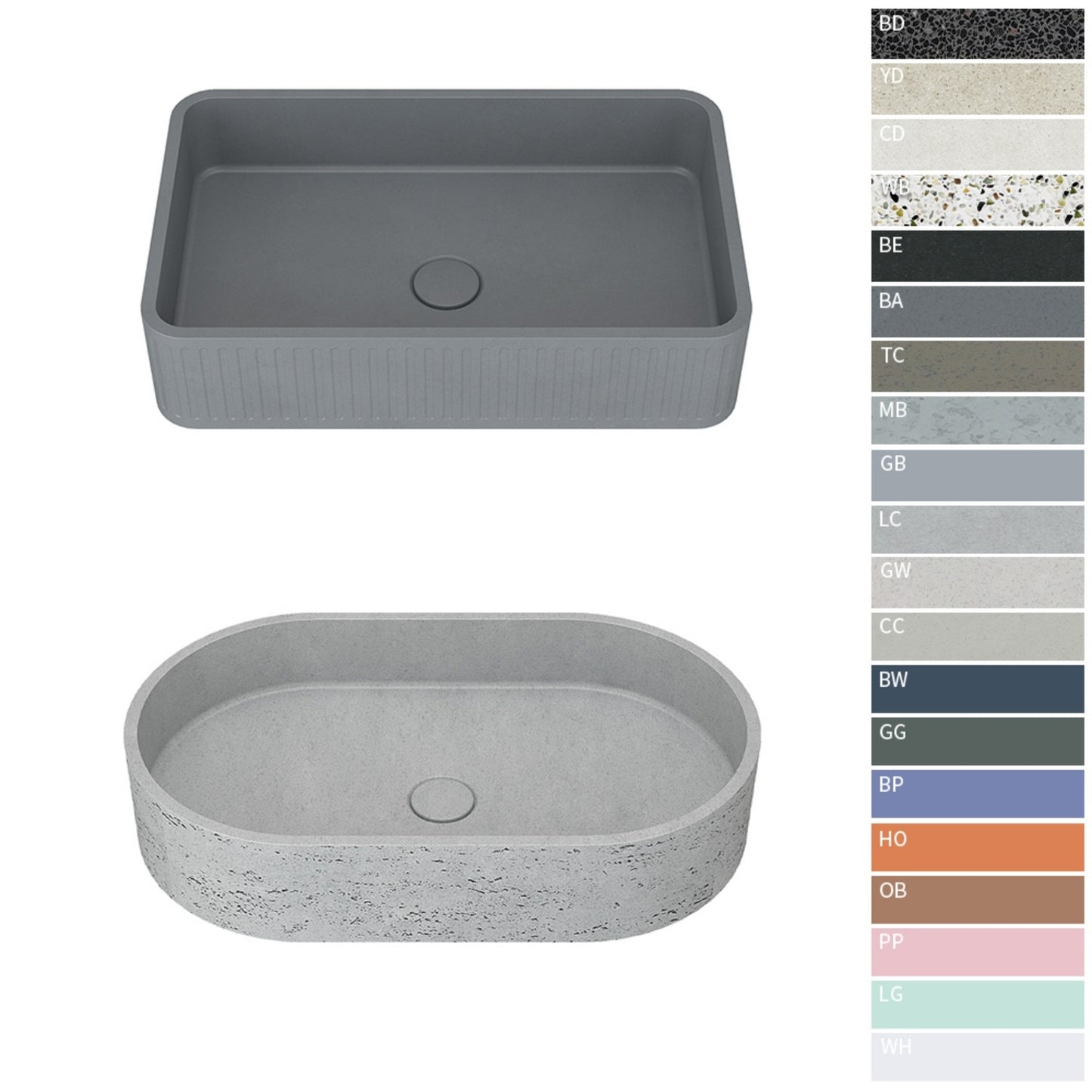 Elegant Gray Cement Platform Basin