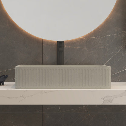 Elegant Gray Cement Platform Basin