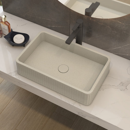 CSK-1039 Elegant Gray Cement Platform Basin