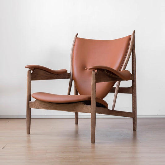 Античный дизайн Стиль Вождь Кожаный диван для отдыха Гостиная Одиночный стул
