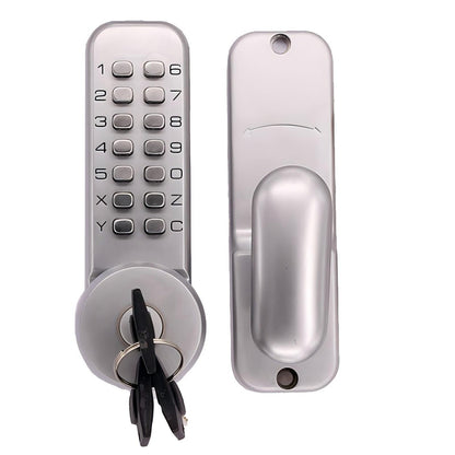 Waterproof 14-Key Push Button Chrome Door Lock