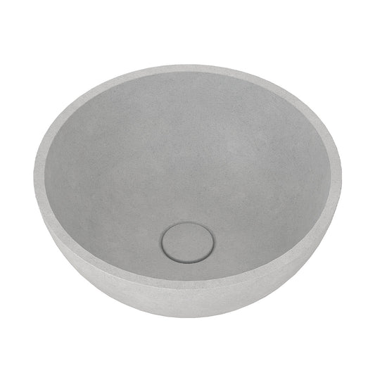 CS-001 Hotel Basin Concrete Washbasin Above Counter Grey Cement Round Bathroom Sink