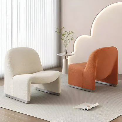 Ленивый диван из овечьей шерсти, кремовый белый стул из ткани букле, современная мебель