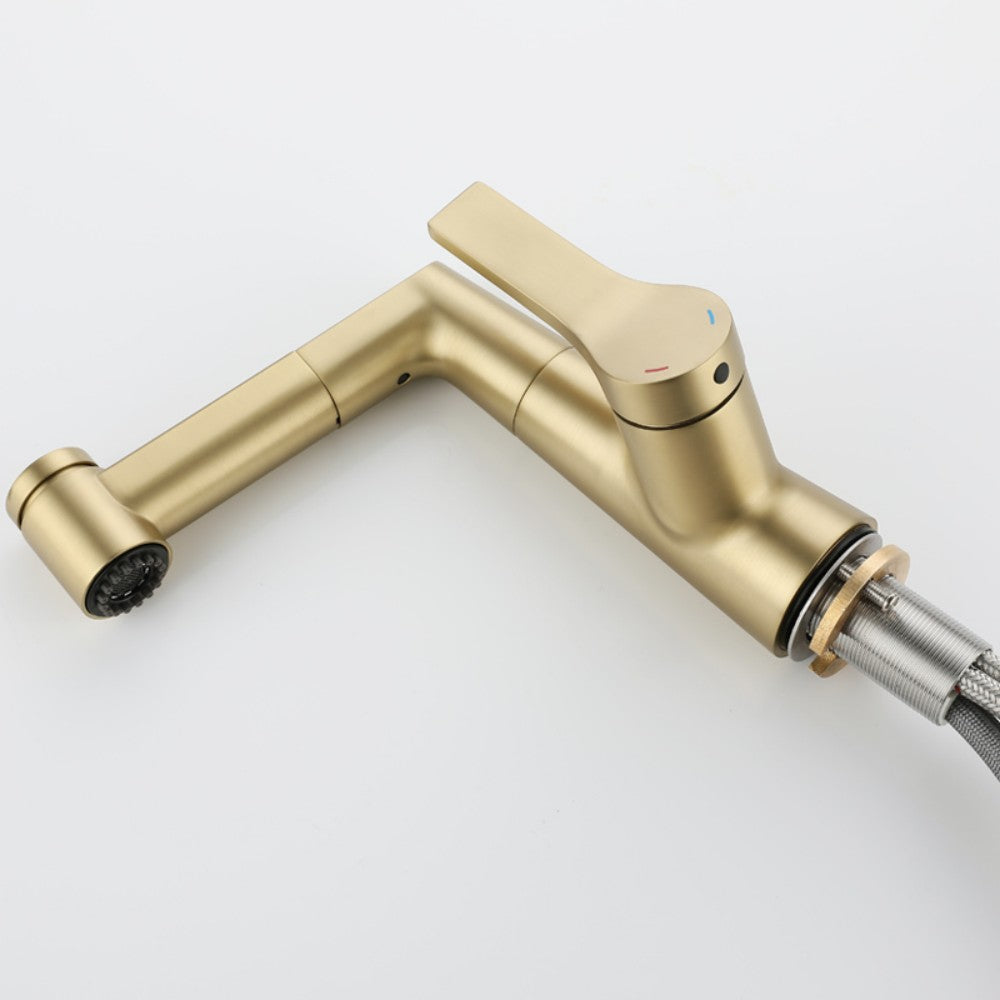 Brushed Gold Finished Bathroom Faucet