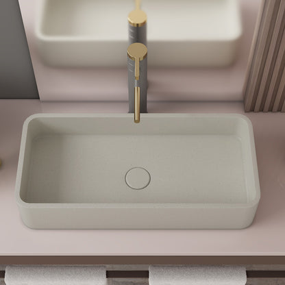 CS-003 Rectangular Handmade Concrete Bathroom Wash Basin