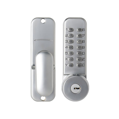 Waterproof 14-Key Push Button Chrome Door Lock