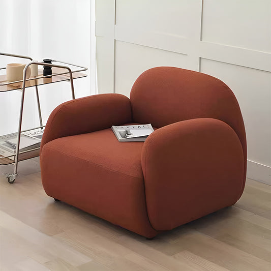 Latest Italian Design Living Room Sofa Artistic Fabric Single Chair Comfortable