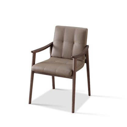Мебель для столовой Мягкий кожаный стул из искусственной кожи с задней частью