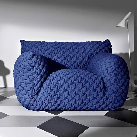 Italian Style Blue Fat Cloth Minimalist Bean Bag Sofa Leisure Chair
