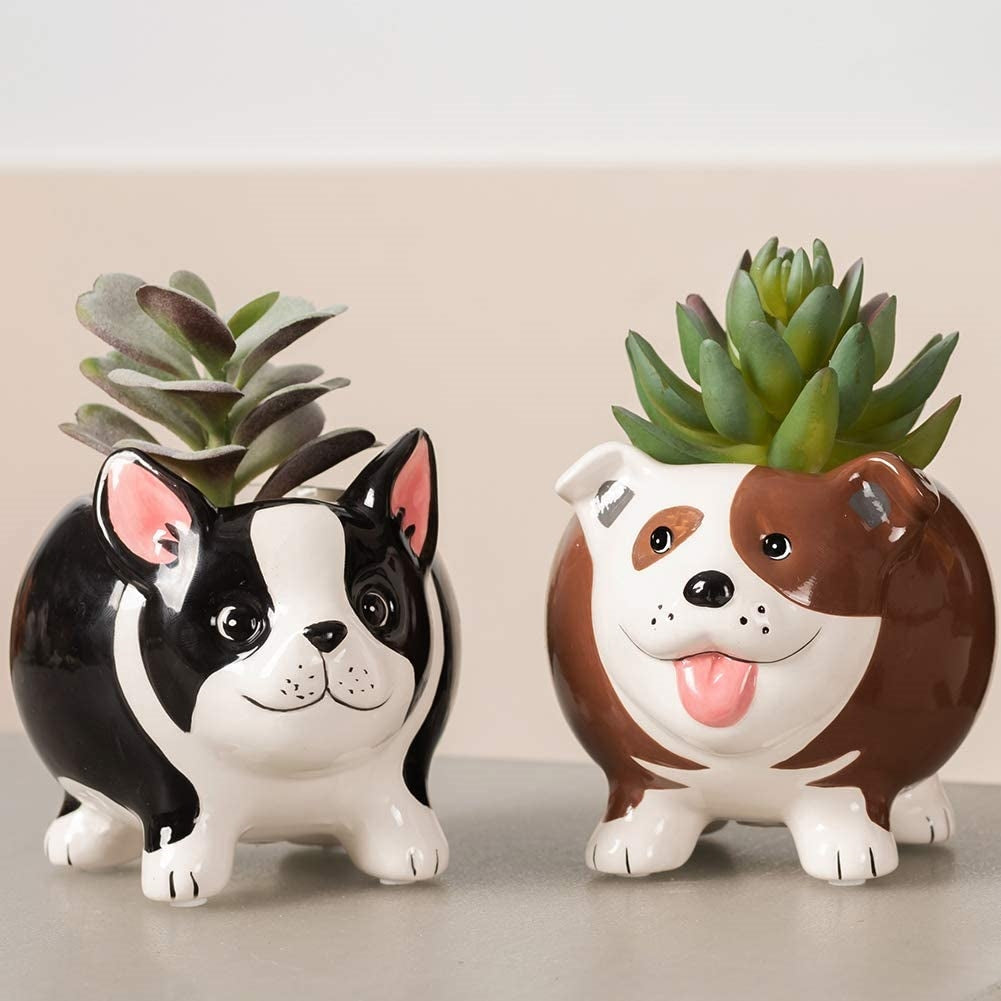CV-008 Mini Doggy Shape Succulent Ceramic Plant Pot