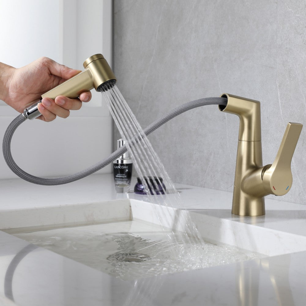 Brushed Gold Finished Bathroom Faucet