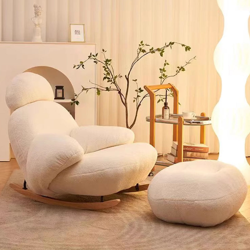 Minimalist Design Mom'S Arms Rocking Chair Soft Living Room Bedroom Lounge Chair