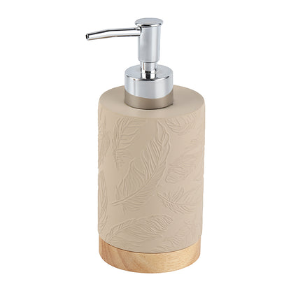 Classic Flower Pattern Resin Soap Dispenser Dish Tumbler Toilet Brush Holder Bathroom Accessories Set