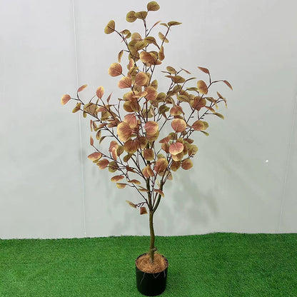 Имитация осеннего денежного дерева, декоративные зеленые растения, украшения в горшках