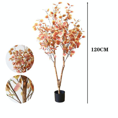 Simulated Autumn Money Tree Decorative Green Plant Potted Ornaments