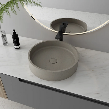 CSK-1001 Circular Container Sink Countertop Cement Basin