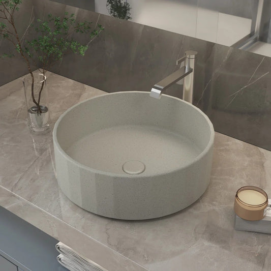 CSK-1002 Simple Grey Countertop Cement Washbasin