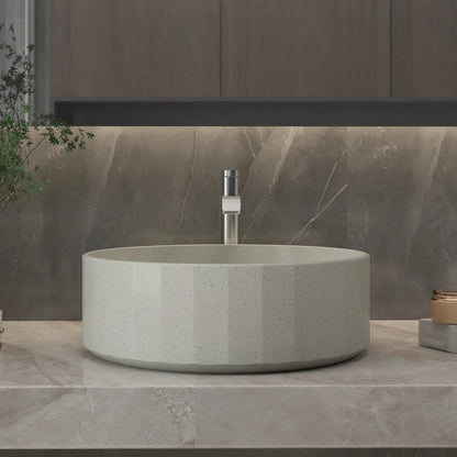 CSK-1002 Simple Grey Countertop Cement Washbasin