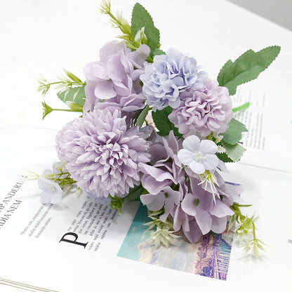 5-контактный комбинированный букет с имитацией цветов Шелковый цветок