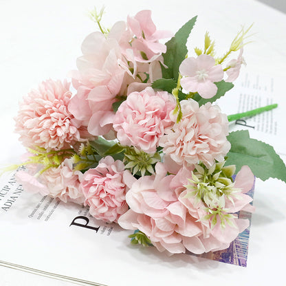 5-Pronged Combination Flower Simulation Bouquet Silk Flower