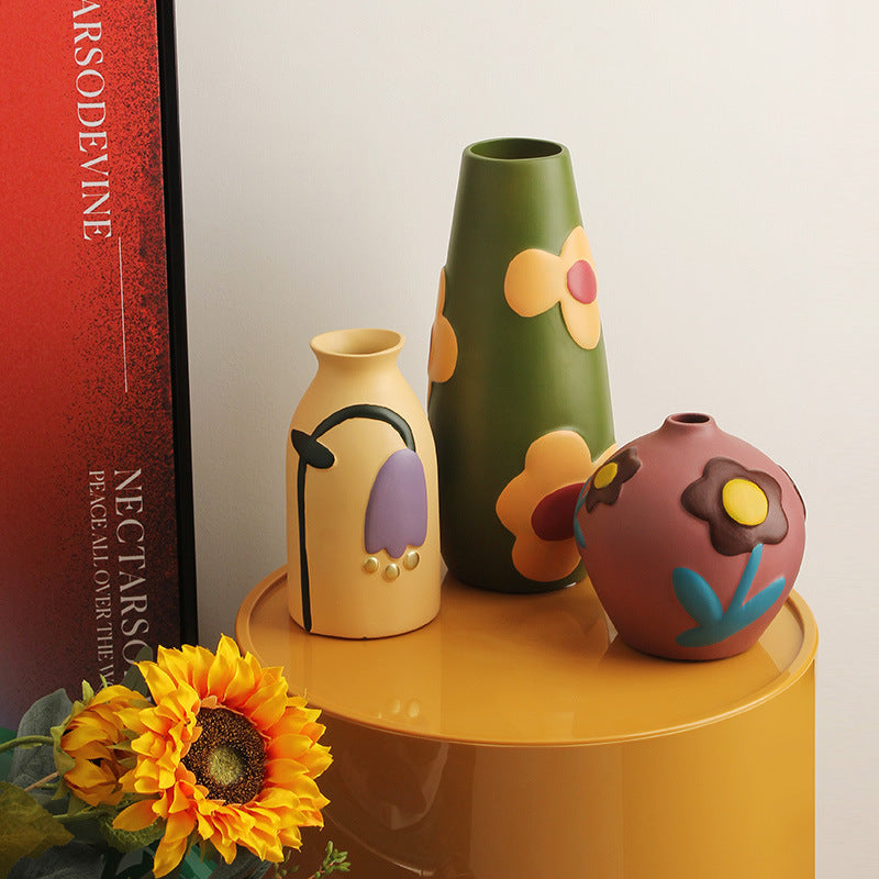 Colored Ceramic Vase Ornaments