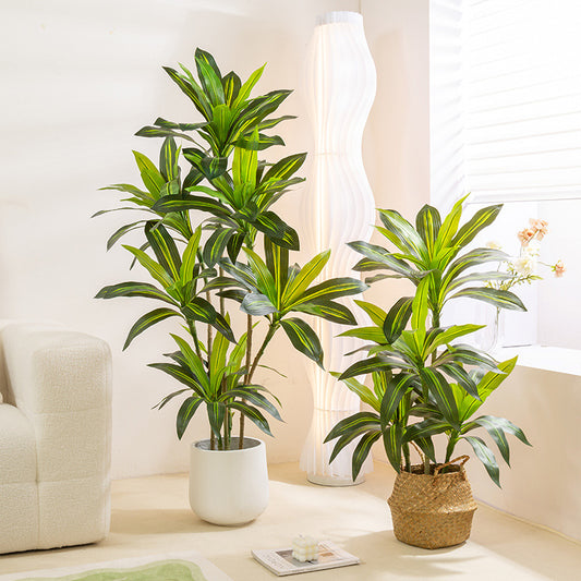 Имитация зеленого растения из бразильского дерева в горшке для украшения гостиной в помещении