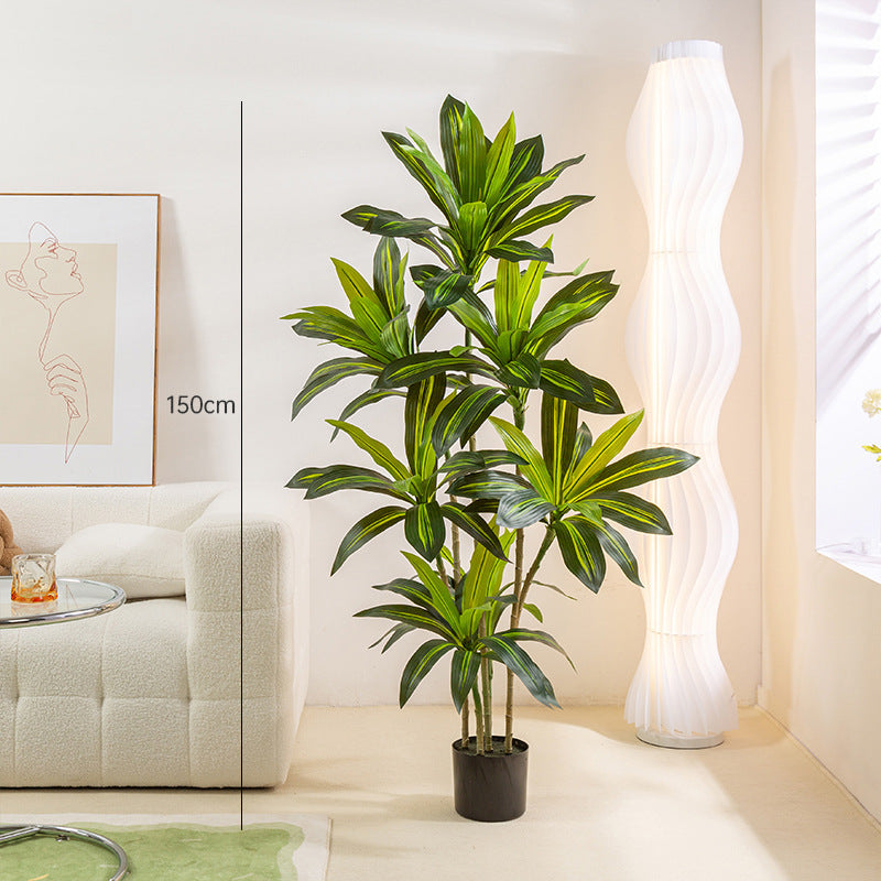 Имитация зеленого растения из бразильского дерева в горшке для украшения гостиной в помещении