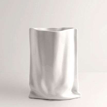 Electroplated Paper Bag Shaped Vase