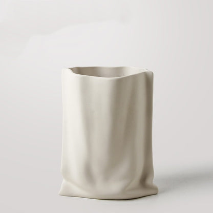 Electroplated Paper Bag Shaped Vase