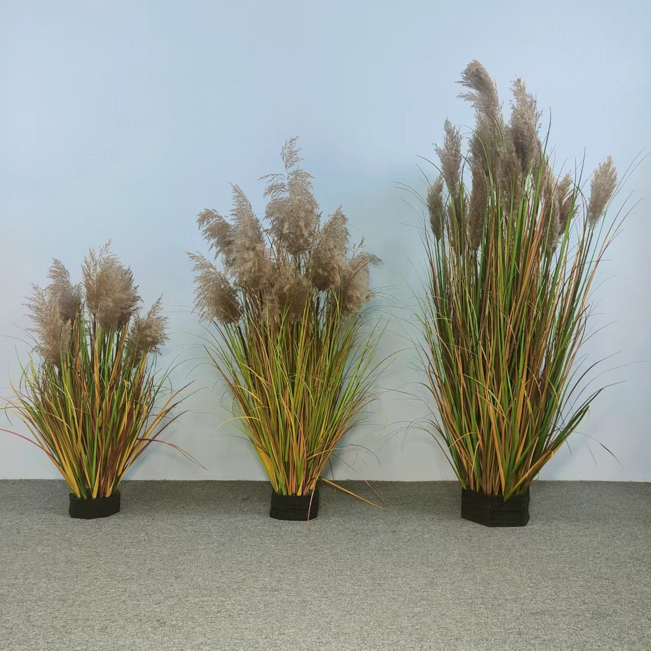 Simulate Indoor Decoration Of Large Reed Green Plant Potted Plants