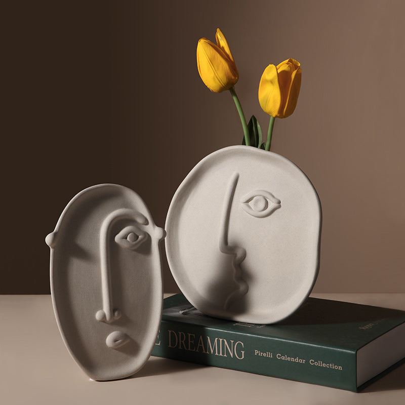 Ceramic Face Shaped Embryo Vase