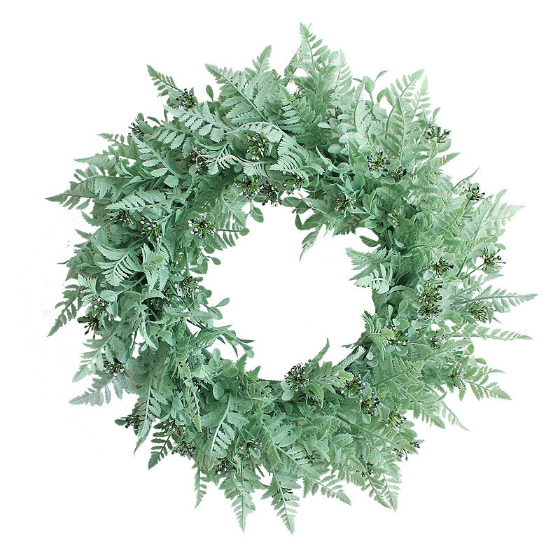 Simulated Wreath Of Eucalyptus Wreath Babysbreath