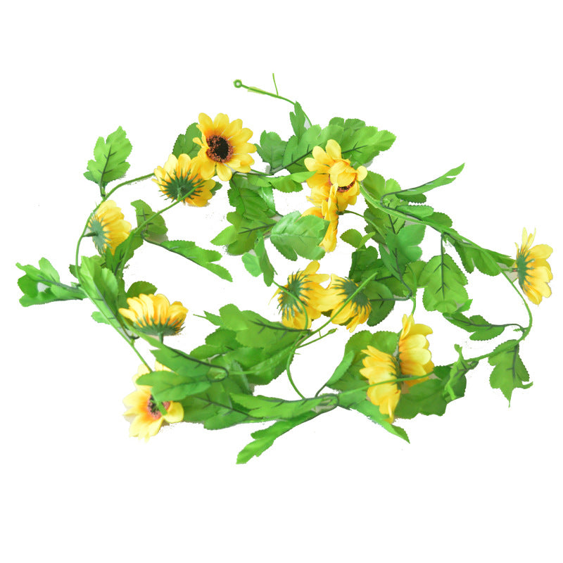 Simulated Silk Flower Decoration Rattan Sunflower