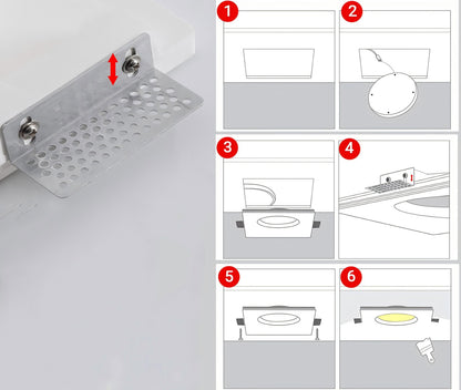 Modern Ceiling Recessed Trimless Gypsum Downlight