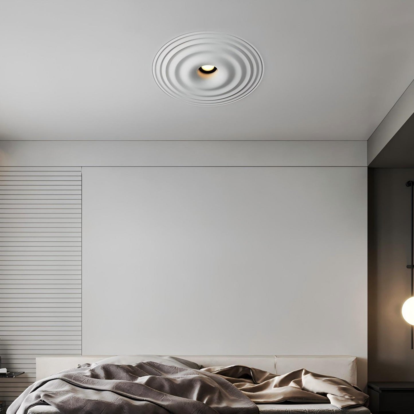 Recessed Borderless Round Ceiling Plaster Light