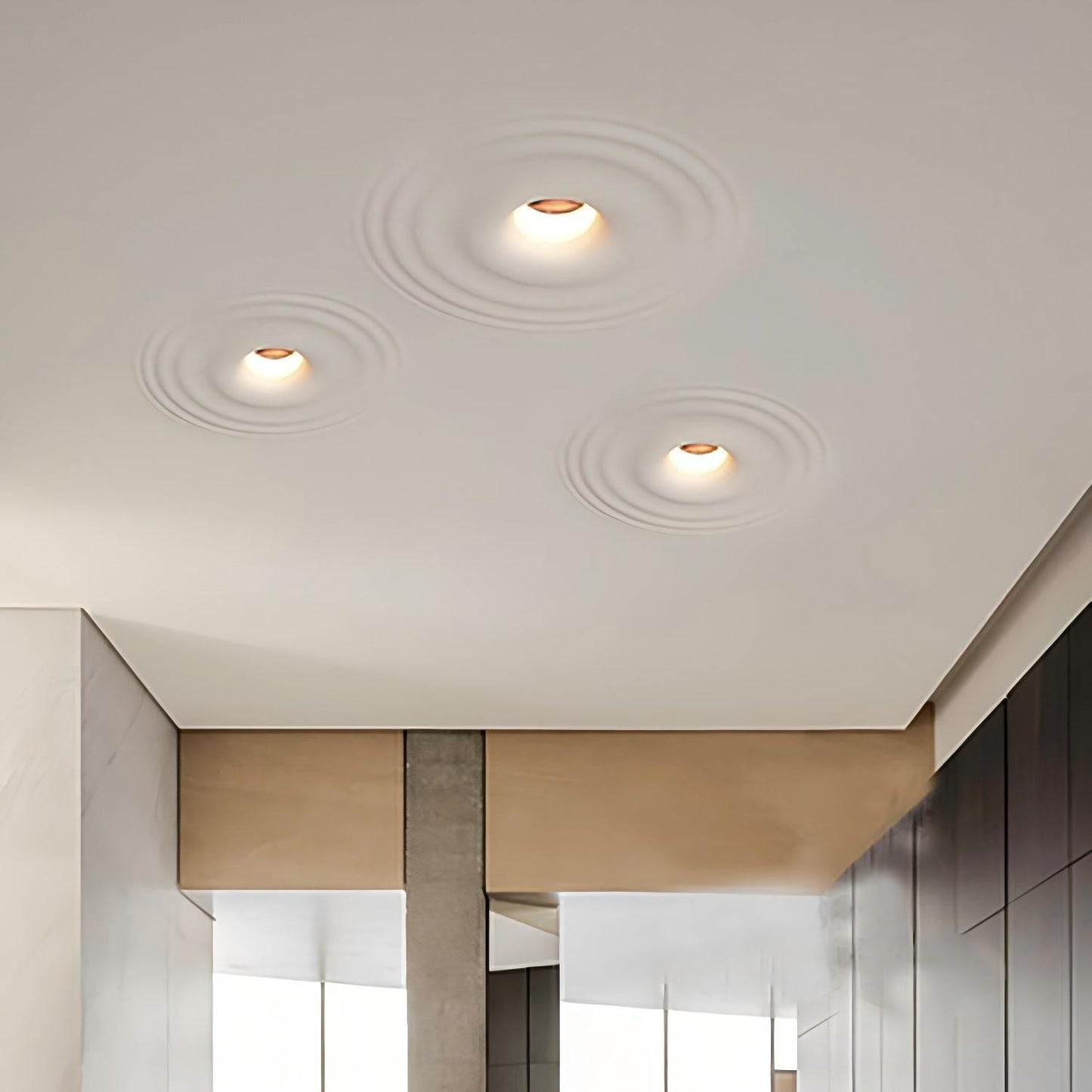 Recessed Borderless Round Ceiling Plaster Light