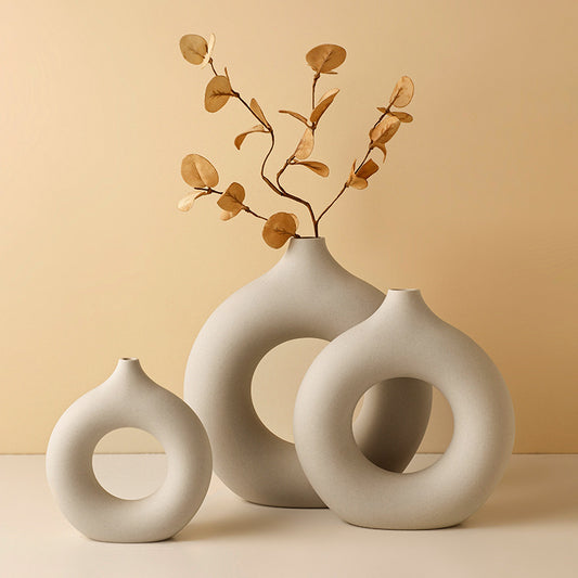 Circular Ceramic Vase Ornaments