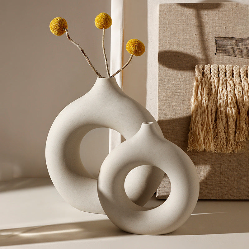 Круглые керамические украшения для ваз