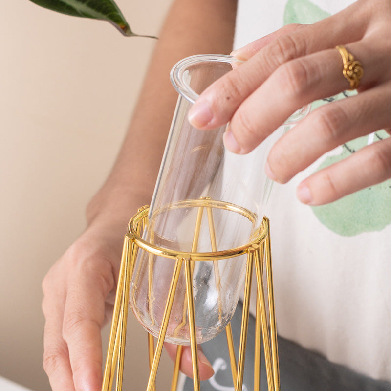 Позолоченные стеклянные вазы из железа оптом
