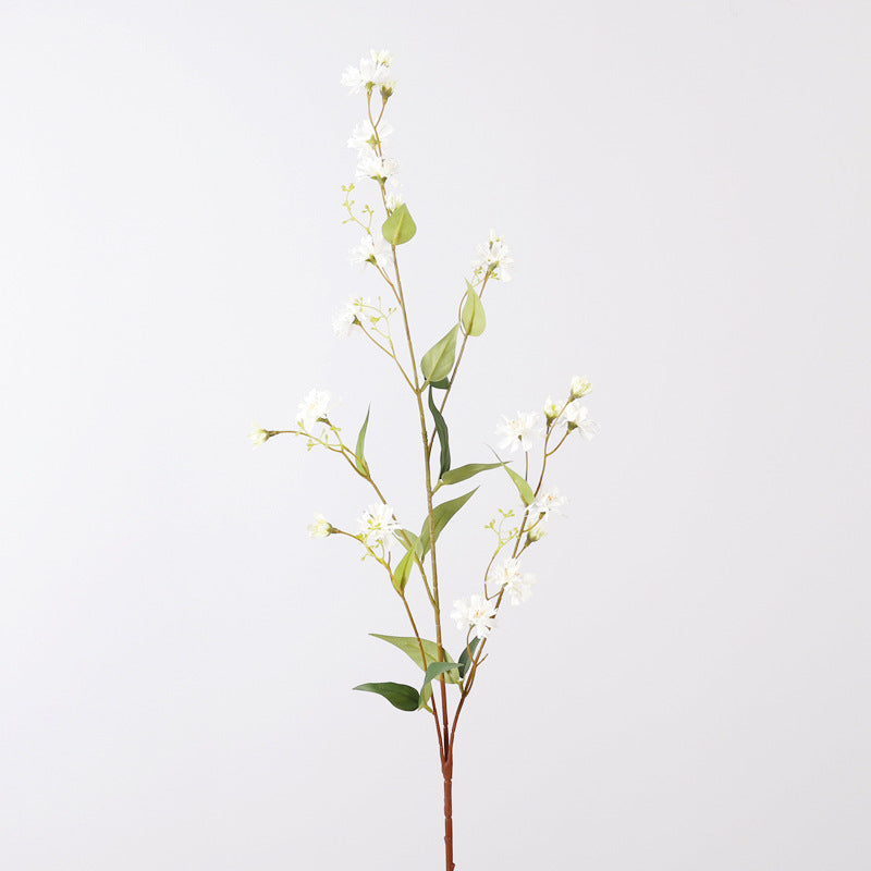Simulated Snowy Willow Flower Single Branch Artificial Vine