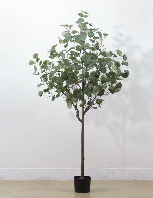Green Potted Eucalyptus Large Plant Simulation Tree