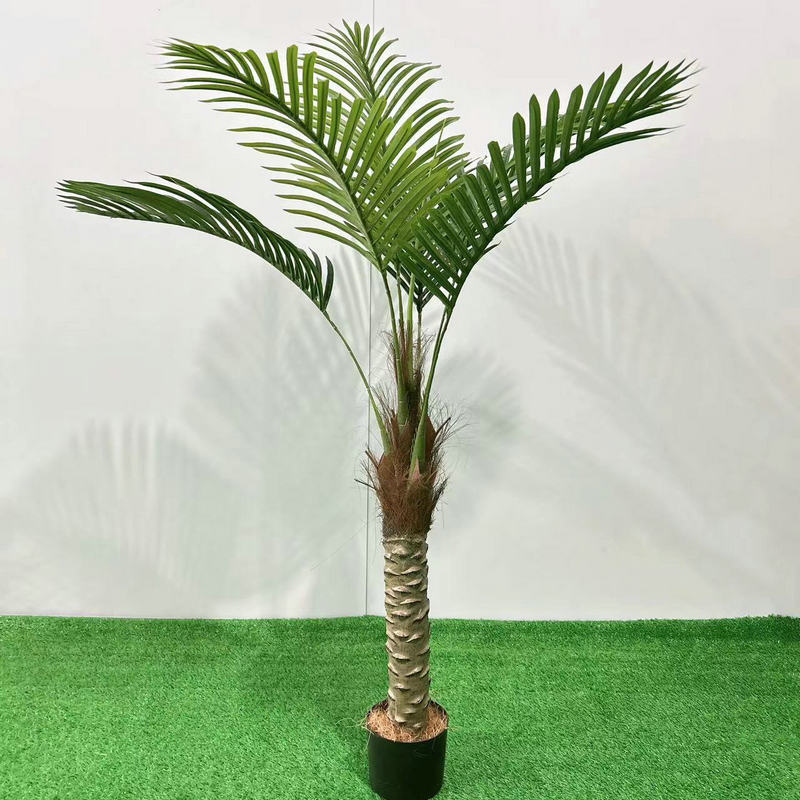 Имитация кокосовой пальмы, декоративные растения в горшках, большие растения